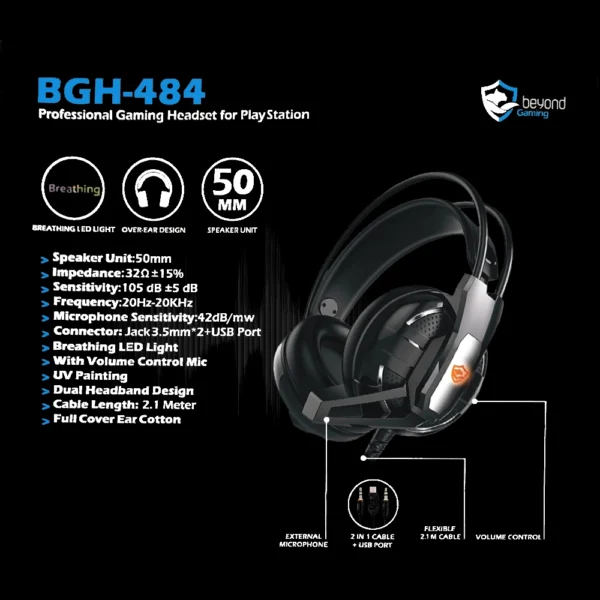 هدست بازی بیاند مدل BGH-484 LED