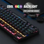 کیبورد گیمینگ رپو مدل V500 PRO Fullsize یک کیبورد مکانیکی با طراحی تمام‌سایز است که به طور ویژه برای گیمرها طراحی شده است. این کیبورد با سوئیچ‌های آبی یا قرمز در دسترس است که بسته به نیاز شما می‌توانید از هرکدام انتخاب کنید. سوئیچ‌های آبی برای کسانی که به حس کلیک و بازخورد صوتی علاقه دارند. این کیبورد دارای نورپردازی RGB است که می‌توانید آن را با توجه به سلیقه خود تنظیم کنید. همچنین، طراحی مستحکم و بادوام آن موجب افزایش عمر مفید و عملکرد آن در طول زمان می‌شود. از دیگر ویژگی‌های آن می‌توان به کلیدهای میانبر، پشتیبانی از USB با سرعت پاسخ‌دهی بالا و طراحی جمع‌وجور اشاره کرد. ویژگی‌های کلیدی: سوئیچ‌های مکانیکی آبی یا قرمز: سوئیچ‌های آبی برای تجربه تایپ با حس بازخورد و صدای کلیک، سوئیچ‌های قرمز برای بی‌صدا و سریع بودن. نورپردازی RGB: نورپردازی چندرنگ و تنظیم‌پذیر که می‌توانید با سلیقه خود آن را تغییر دهید. طراحی مستحکم و بادوام: طراحی مقاوم برای استفاده طولانی‌مدت بدون افت کیفیت. پایه‌های ضدلغزش: برای جلوگیری از حرکت و حفظ ثبات کیبورد هنگام استفاده. رابط USB با سرعت پاسخ‌دهی بالا: اتصال سریع و پاسخ‌دهی بدون تأخیر برای گیمرهای حرفه‌ای. مشخصات فنی: ابعاد: ۴۸۰ × ۲۱۵ × ۴۷ میلی‌متر وزن: ۹۵۰ گرم تعداد کلیدها: ۱۰۴ عدد نوع کلیدها: مکانیکی رابط: USB با سرعت پاسخ‌دهی بالا سازگاری: ویندوز XP، ویستا، ۷، ۸، ۱۰ و مک ۱۰.۶ به بالا این کیبورد با ویژگی‌های گیمینگ پیشرفته و طراحی مناسب، بهترین گزینه برای گیمرهایی است که به دنبال یک تجربه تایپ و بازی سریع و دقیق هستند.
