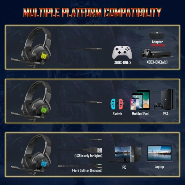 هدست گیمینگ اونیکوما مدل K19 RGB