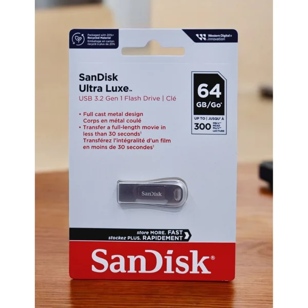 فلش مموری Sandisk مدل Ultra Luxe 64 GB