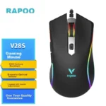 ماوس گیمینگ, ماوس، مدل V28s، حسگر، دکمه‌های قابل برنامه‌ریزی، نورپردازی LED، اتصال با سیم، طراحی ارگونومیک