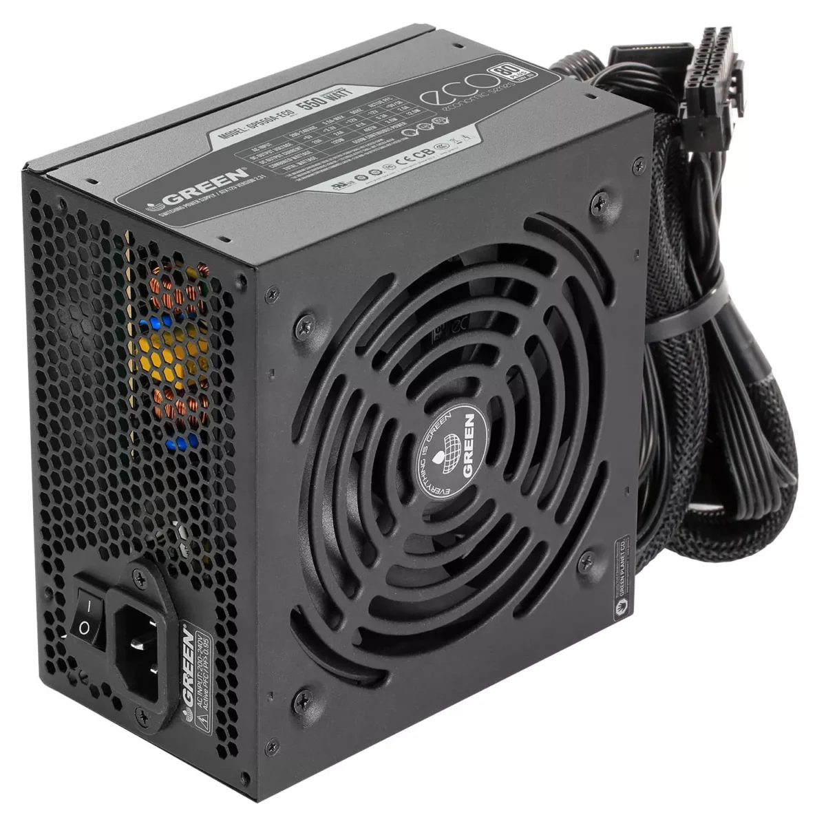 منبع تغذیه گرین مدل GP550A-ECO