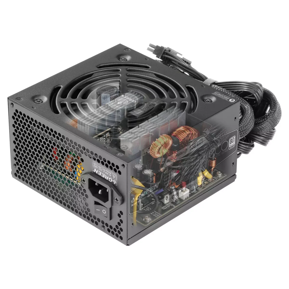 منبع تغذیه گرین مدل GP550A-ECO