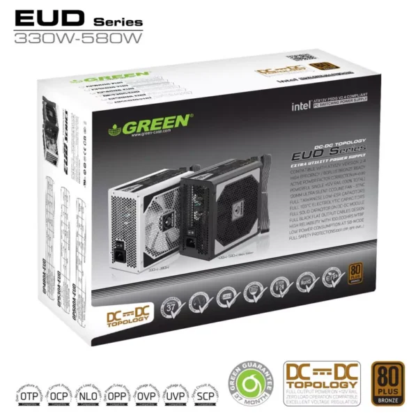 منبع تغذیه گرین مدل GP580A-EUD