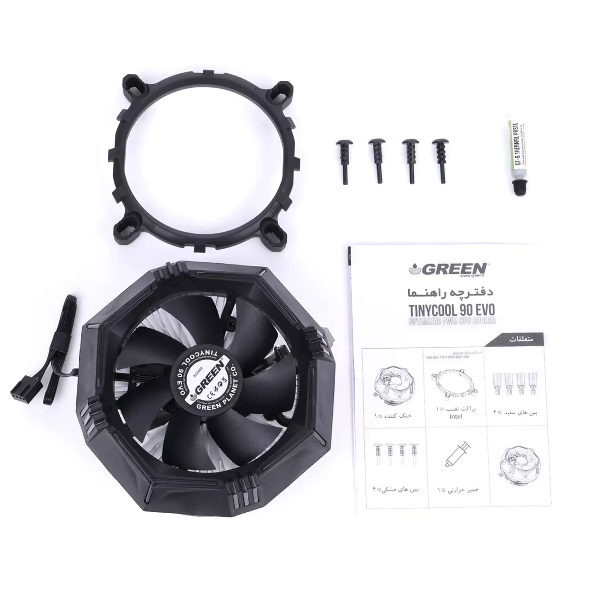 خنک کننده بادی گرین مدل TINYCOOL 90 EVO