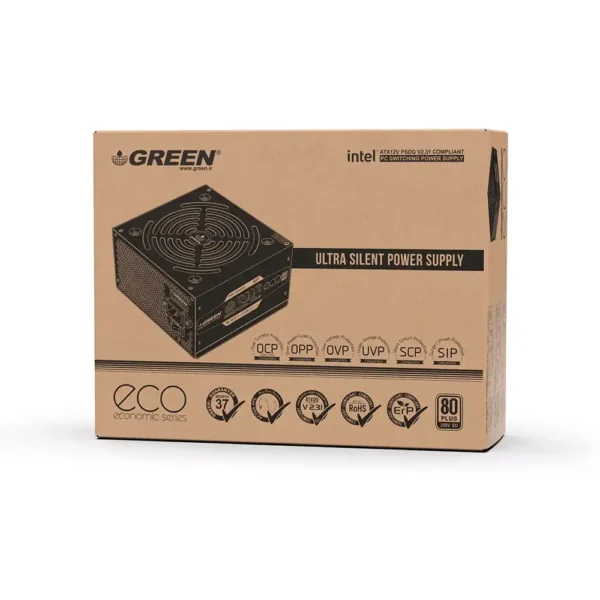 منبع تغذیه گرین مدل GP600A-ECO