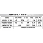 منبع تغذیه گرین مدل GP400A-ECO