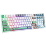 کیبورد مکانیکال گیمینگ اونیکوما G38 سفید با نورپردازی RGB