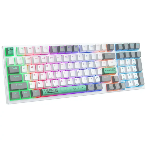 کیبورد مکانیکال گیمینگ اونیکوما G38 سفید با نورپردازی RGB