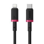 کابل لایتنینگ باسئوس مدل USB-C Dura 20W 1m Red متصل به آیفون برای شارژ سریع