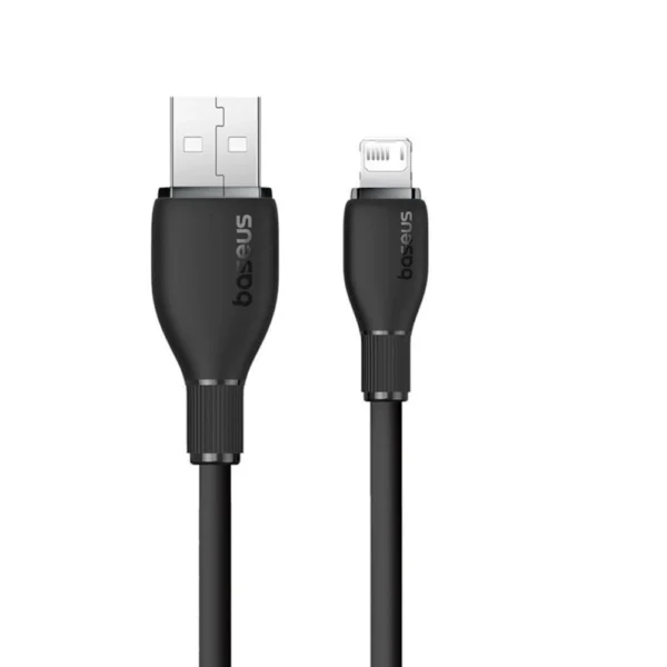 کابل شارژ لایتنینگ باسئوس مدل Pudding Type-C Cluster Black مشکی خوشه ای با طراحی شفاف