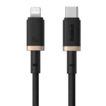 کابل لایتنینگ باسئوس مدل USB-C Dura 20W 1m Gold
