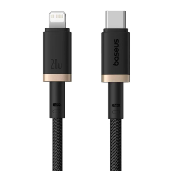 کابل لایتنینگ باسئوس مدل USB-C Dura 20W 1m Gold
