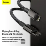 کابل شارژ باسئوس Tungsten Gold 20W 2m