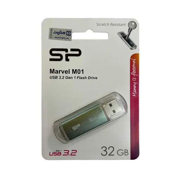 فلش مموری سیلیکون پاور مدل Marvel M01 USB 3.2 Gen 1 32 GB بسته بندی اورجینال
