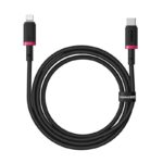 کابل لایتنینگ باسئوس مدل USB-C Dura 20W 1m Red