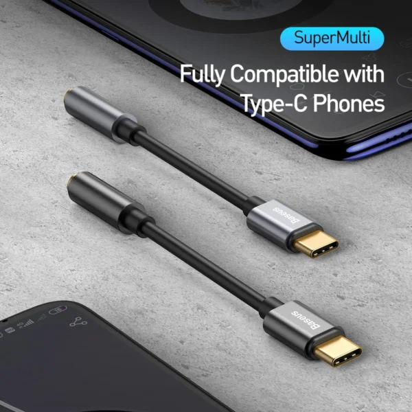 مبدل USB-C به جک 3.5 میلیمتری AUX باسئوس