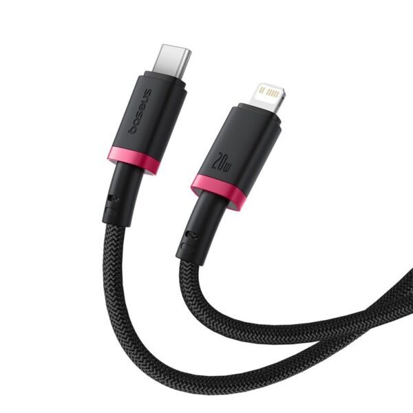 کابل لایتنینگ باسئوس مدل USB-C Dura 20W 1m Red