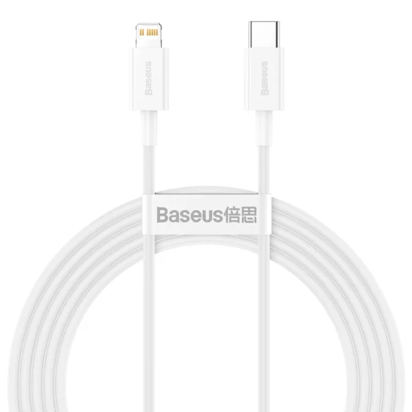 کابل تبدیل USB-C به لایتنینگ باسئوس مدل Superior Series 20W طول 1.5 متر