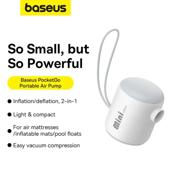 پمپ باد باسئوس مدل PocketGo Portable Air Pump