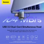 رم ریدر باسئوس مدل AirJoy USB-A+C to SD/TF