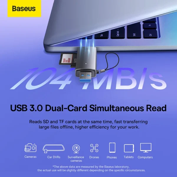 رم ریدر باسئوس مدل AirJoy USB-A+C to SD/TF