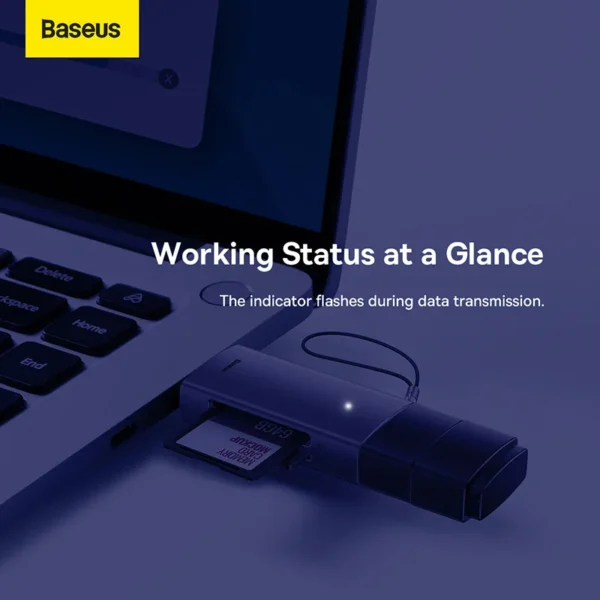 رم ریدر باسئوس مدل AirJoy USB-A+C to SD/TF