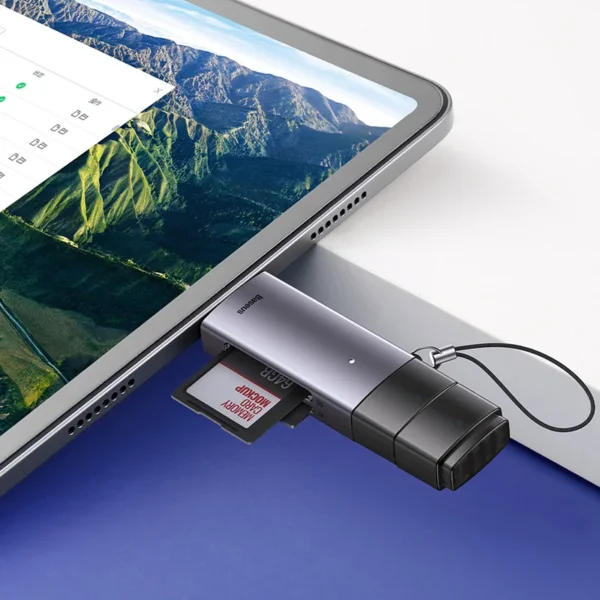 رم ریدر باسئوس مدل AirJoy USB-A+C to SD/TF