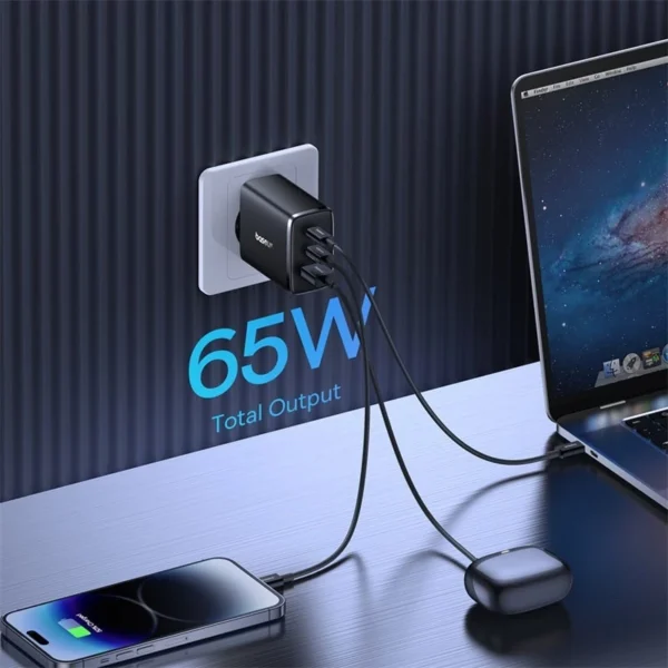 شارژر موبایل باسئوس مدل Cube Pro 2C+U 65W