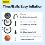 پمپ باد باسئوس مدل SuperMini Pro
