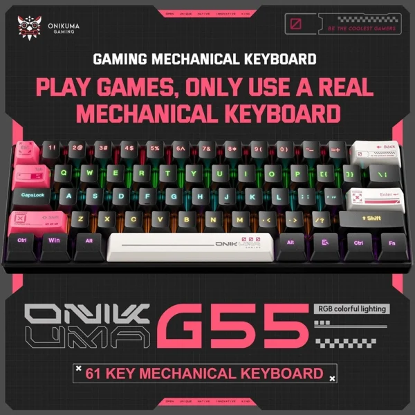 کیبورد گیمینگ اونیکوما مدل G55-BK