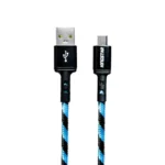 کابل میکرو USB کینگ استار K120A با روکش کنفی بافته و شارژ 2.1 آمپر در حالت عمودی