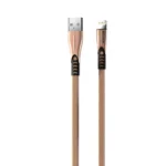 کابل لایتنینگ کینگ استار K130i رزگلد با دو کانکتور و نشانگر LED