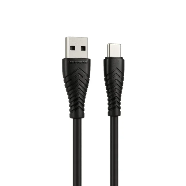 نمای دو سر کابل کینگ استار K34C با کانکتور USB و Type-C فلزی