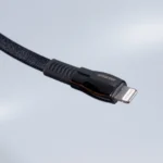 نمای نزدیک سوکت فلزی Lightning کابل کینگ استار K345i برای آیفون