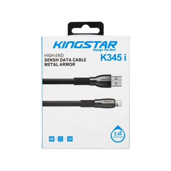 جعبه اصل کابل لایتنینگ کینگ استار K345i با گارانتی 12 ماهه متین - نمای جلو