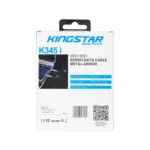 پشت جعبه کابل لایتنینگ کینگ استار K345i با مشخصات فنی کامل و بارکد