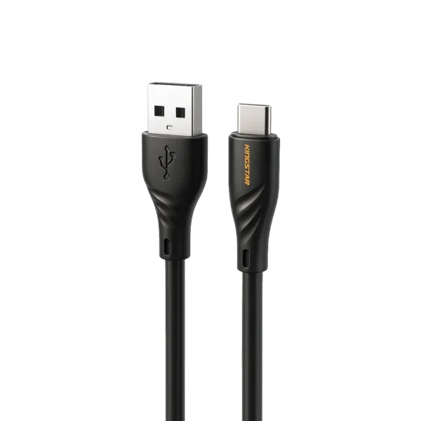 کابل تایپ سی کینگ استار K35C مشکی با فست شارژ 3 آمپر و روکش PVC