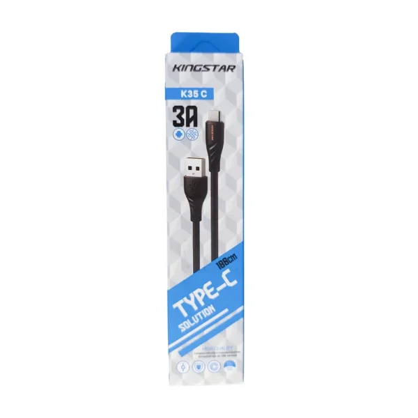 جعبه اصل کابل تایپ سی کینگ استار K35C با گارانتی 12 ماهه متین