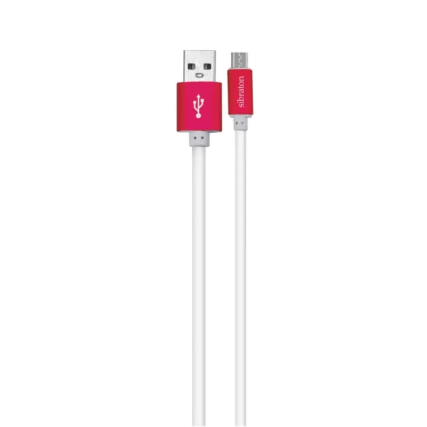 کابل میکرو USB سیبراتون S221A سفید با سیم مس خالص