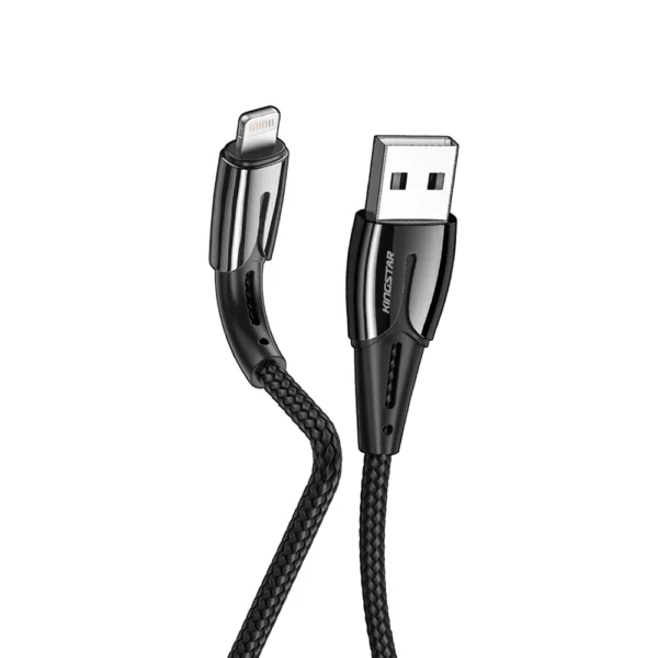 کابل لایتنینگ کینگ استار K360i با فست شارژ 3 آمپر و کانکتورهای فلزی