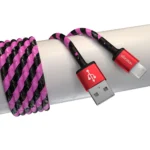 کابل اندروید سیبراتون S224A قرمز-مشکی با طراحی کنفی و دوام بالا