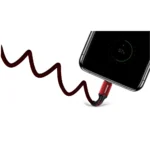 کابل لایتنینگ کینگ استار K120i متصل به آیفون با روکش کنفی موجی