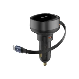شارژر فندکی باسئوس مدل Enjoyment Pro U+Retractable Type-C 60W