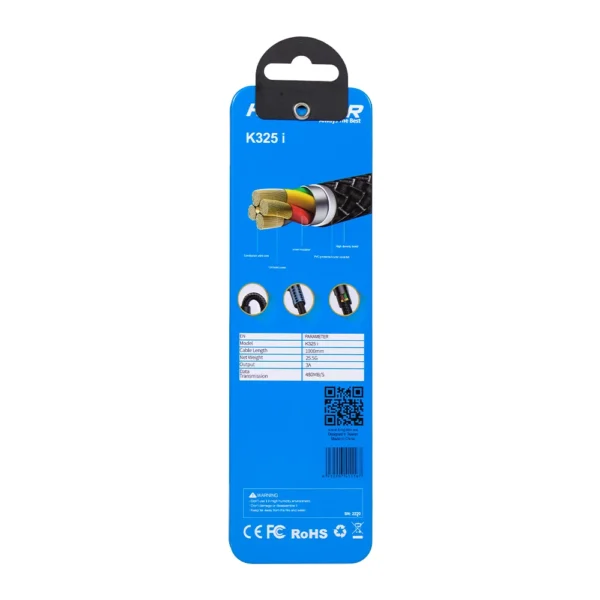 کابل شارژ کینگ استار مدل K325 i Lightning