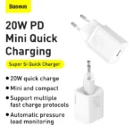 شارژر باسئوس مدل Super Si Quick 20W