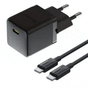 شارژر باسئوس مدل Palm Fast Charger 1C 20W به همراه کابل شارژ PD 60W