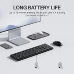 کیبورد و ماوس بی سیم رپو مدل X2100 Wireless مشکی