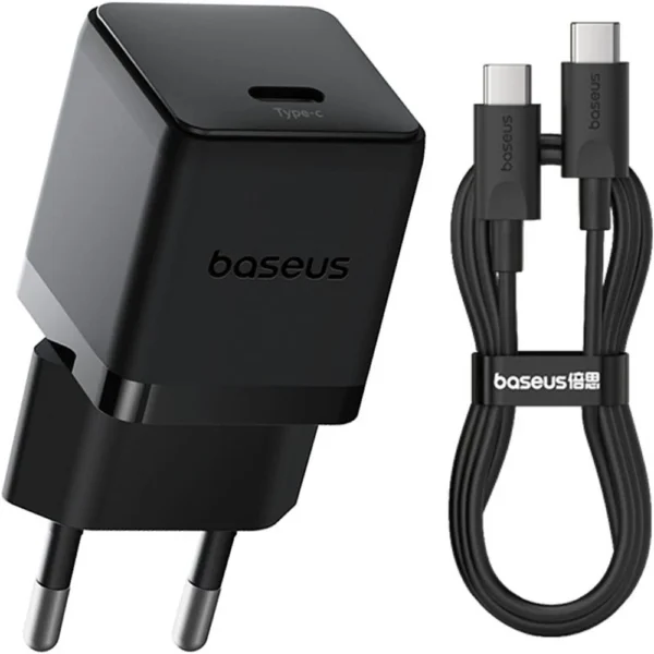 شارژر باسئوس مدل Palm Fast Charger 1C 20W به همراه کابل شارژ PD 60W