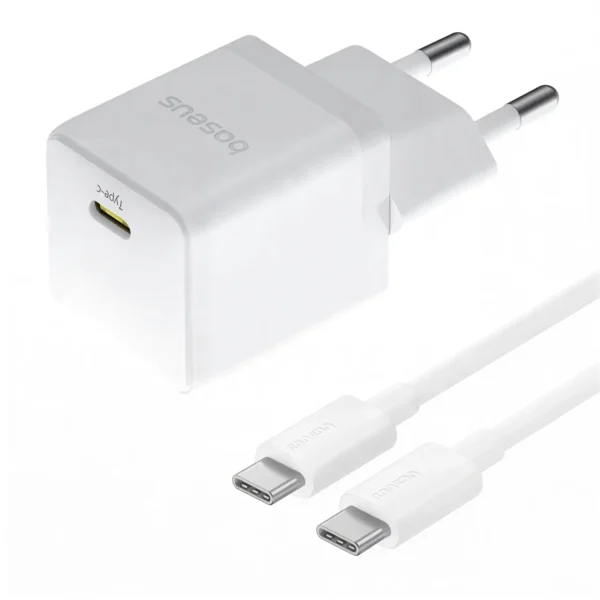 شارژر باسئوس مدل Palm Fast Charger 1C 20W به همراه کابل شارژ PD 60W